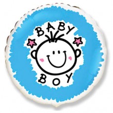 Фольгированный шарик с гелием "Baby Boy" 46 см