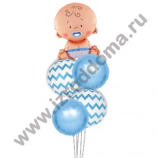 Букет из шариков с гелием Малыш и круглые шары