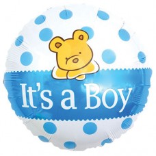 Фольгированный шарик с гелием "Это мальчик" its a boy 46см